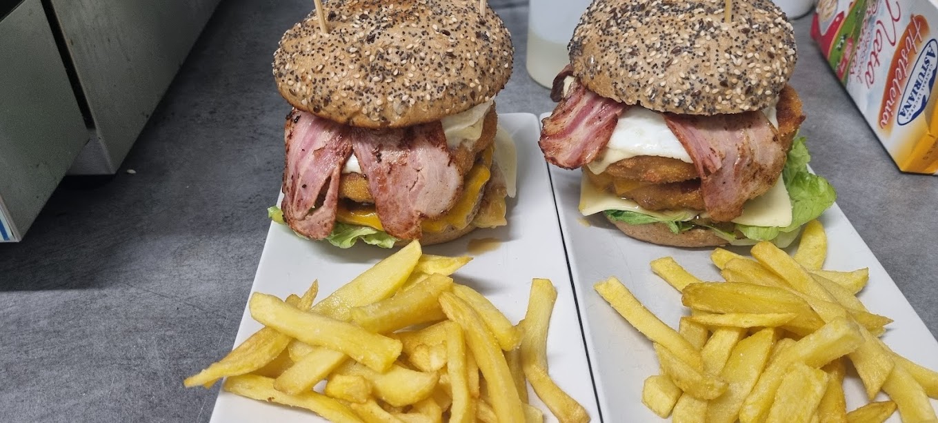 Hamburguesa con patatas de Grin Bistro